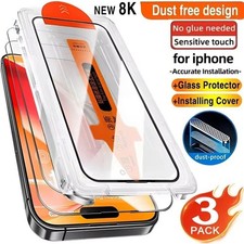 3Pack Tempered Glass Screen Protector Cover For iPhone 17 16 15 14 13 XR Pro Max