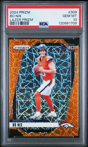 2024 Panini Prizm Lazer Prizm Bo Nix 309 PSA 10