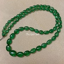 96 carat Tsavorite Green Garnet Freeform Nugget Beads 18 inch strand