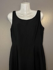 Cathy Gray Inc Dress Womens Medium Black Sleeveless Scoop Neck A-Line Cocktail