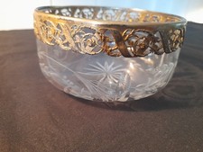 Coupe ancienne cristal travaillé et argent