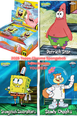 2025 Topps Chrome Spongebob Squarepants 25th Base Cards #1-200 - You Pick!