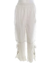 NESLAY Damen Freizeithosen Gr. 38 Creme Baumwolle 100%