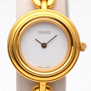 GUCCI Change Bezel 11/12,2 Quartz Montre Femme GP Bracelet avec 7 Lunettes, Boîte Occasion