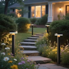 20" Solar Landscape Lights - Outdoor Solar Lights for Yard - PIR Sensor & Two Li