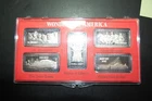 SILVER BARS (5) 1 OUNCE TROY WONDERS OF AMERICA SERIES HAMILTON MINT PROTECTED