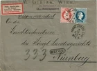 1882, Reco Brief m. Nr. 37+38,