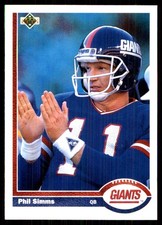 Phil Simms 1991 Upper Deck #181 Giants NFL READ FREE SHIPPING AutographDen