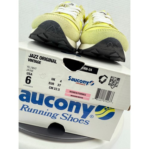 Saucony Jazz Original Vintage Womens Yellow White Running Shoes S60368-24 Size 6 - Picture 4 of 11