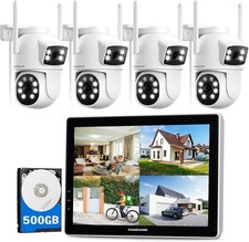 Outdoor Wireless Home Security Camera System 4x 2MP CCTV Cameras NVR Monitor Set