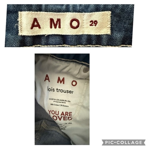 AMO Lois Trouser Jeans Graceful High Rise Wide Straight Leg Women’s Size 29 - Picture 14 of 14