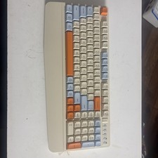 MEETION Wireless Keyboard Mouse Combo, Retro Colorful Keycaps, Bluetooth, R...