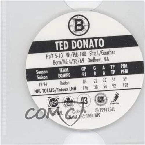 1994-95 World POG Federation Canada Games Ted Donato #43 - Image 2 of 2