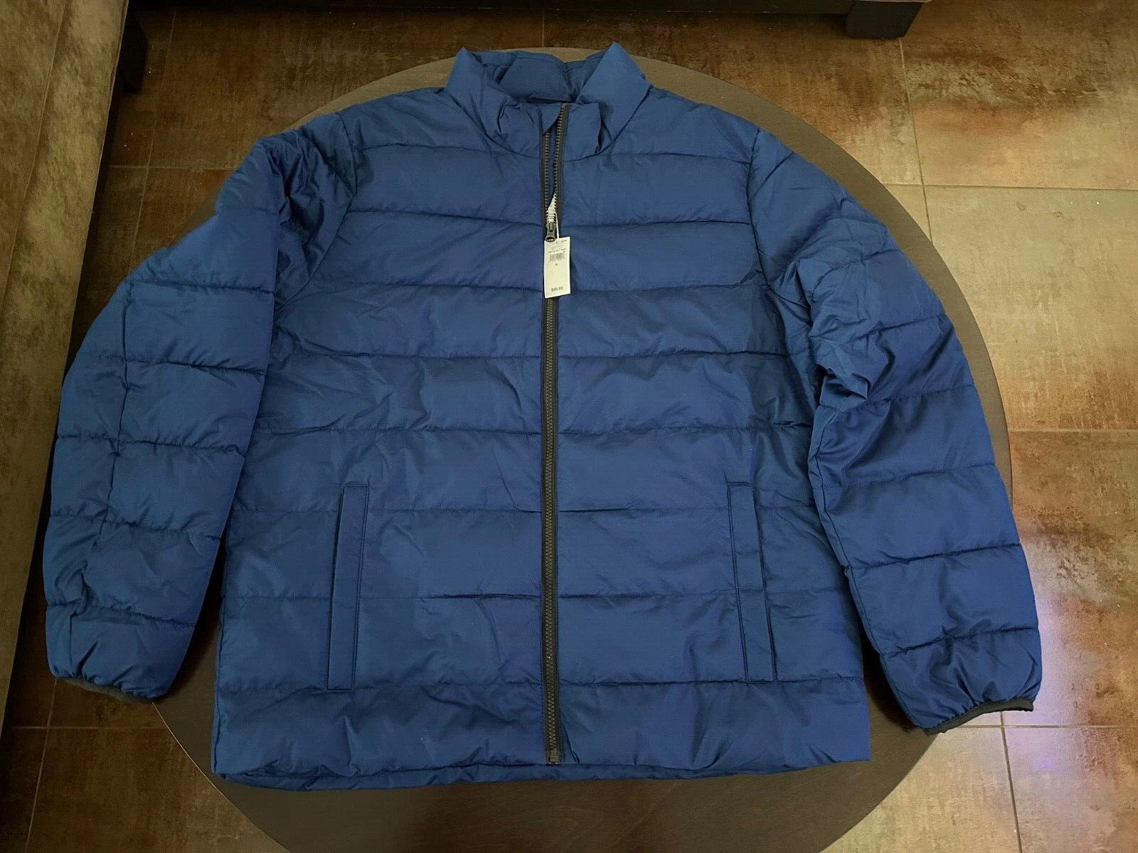 NWT GAP Cold Control Blue Puffer Jacket Quilted Water-Resistant Lightweight L