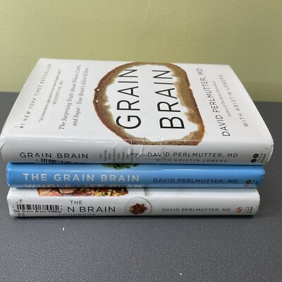 Grain Brain David Perlmutter Cookbook Whole Life Plan Set Of 3 Hardcover Books