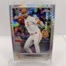 2022 Topps Chrome Base Prism Refractor #54 Evan Longoria - San Francisco Giants