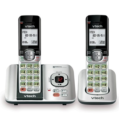 VTech DECT 6.0 Cordless Phone Answering System Caller ID Call Waiting 2 Handsets