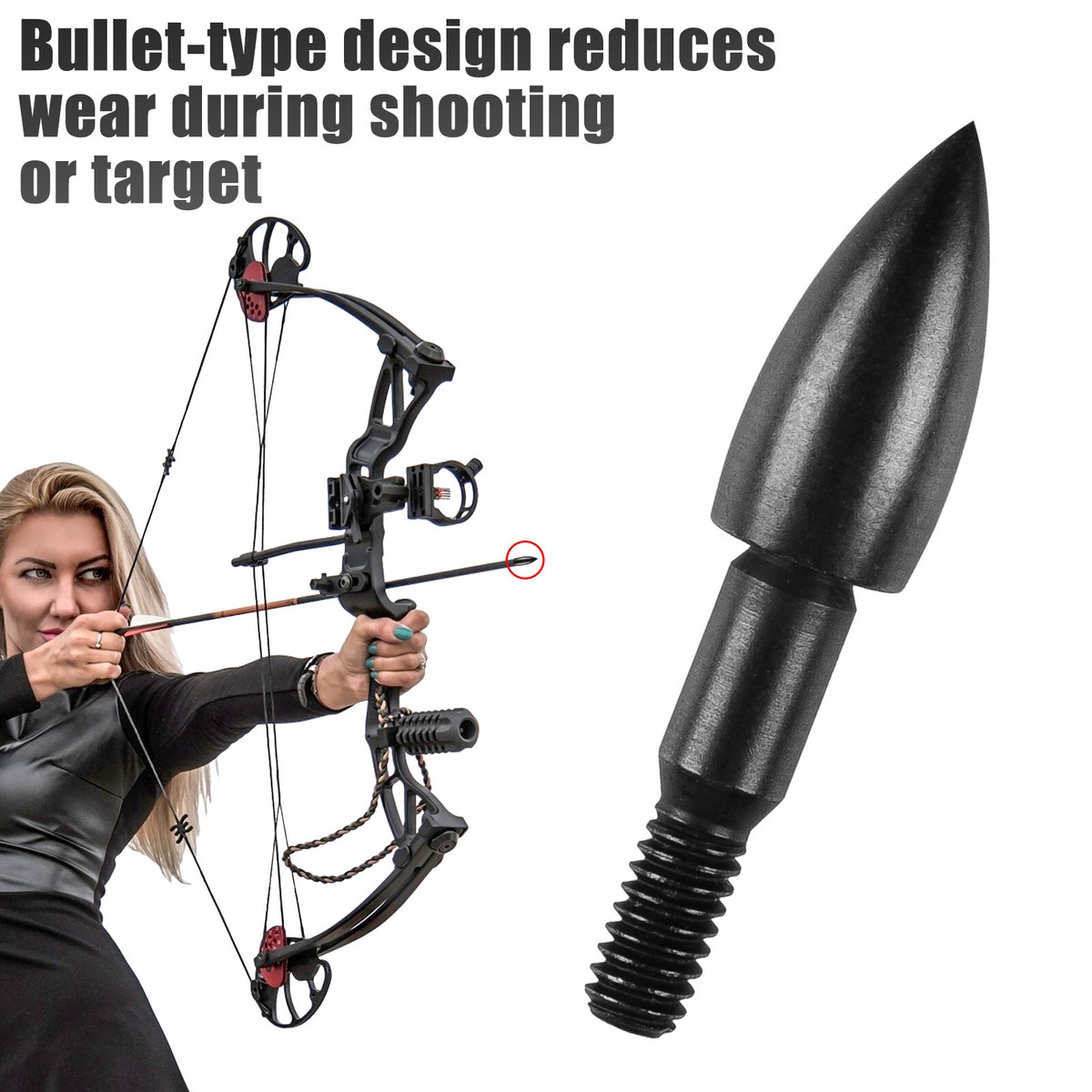 Posch Sports 100 Grain Field Points (12 Pack) For Archery Arrow And Crossbow Bolts - Ideal For Field 3D Target Practice