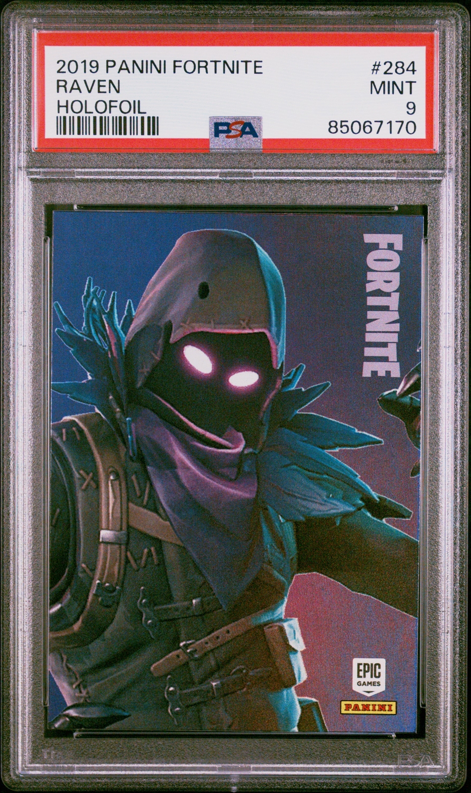 2019 PANINI FORTNITE FOIL #284 RAVEN PSA 9