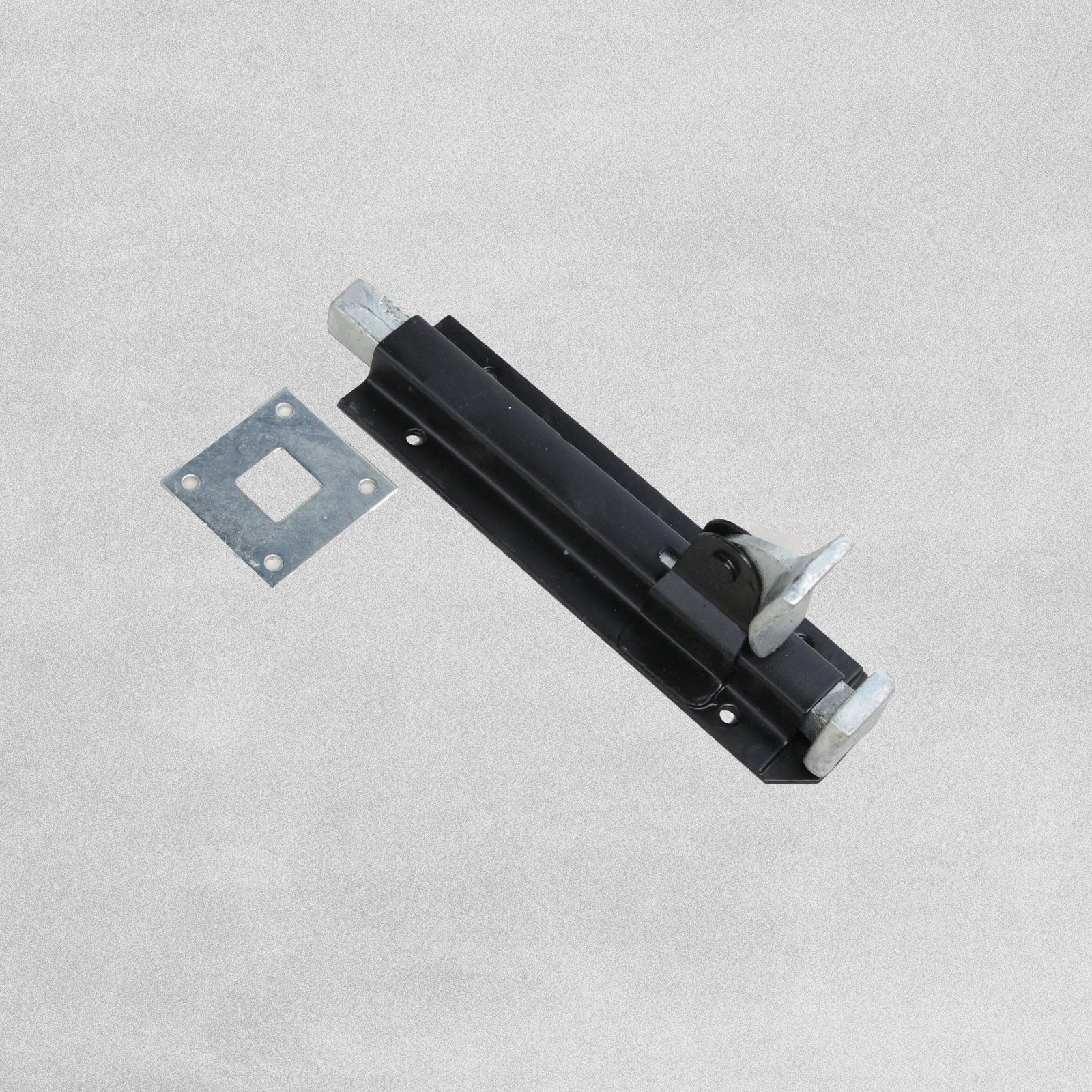 8"" (200mm) Black Foot Bolt Gate Shed Door Hardware Ironmongery