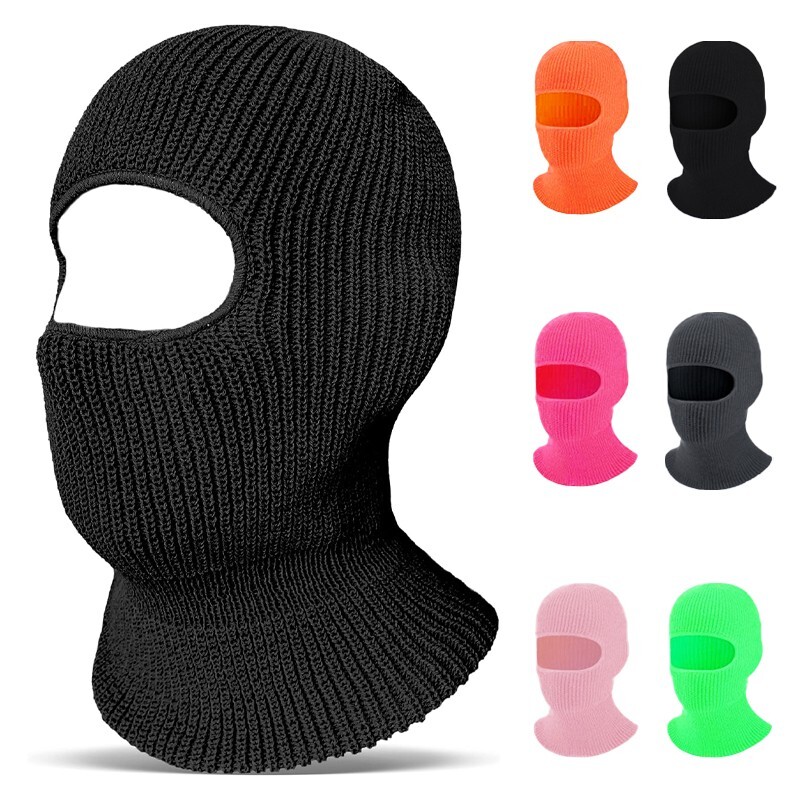 Cappello berretto caldo passamontagna lavorato a maglia copri viso completo maschera sci scaldacollo copricapo