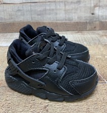 Nike Huarache Run Black on Black 704950-016 Toddler Size 5C