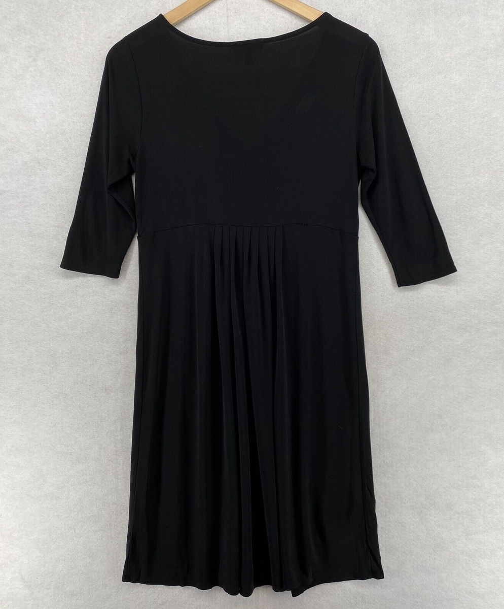 Clothing Dresses Eileen Fisher Ballet Neck Dress EILEEN FISHER Dress XS  Silk Jersey Faux Wrap V-