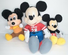 Mickey Mouse Plush Lot Of 3/ Sports, Vintage