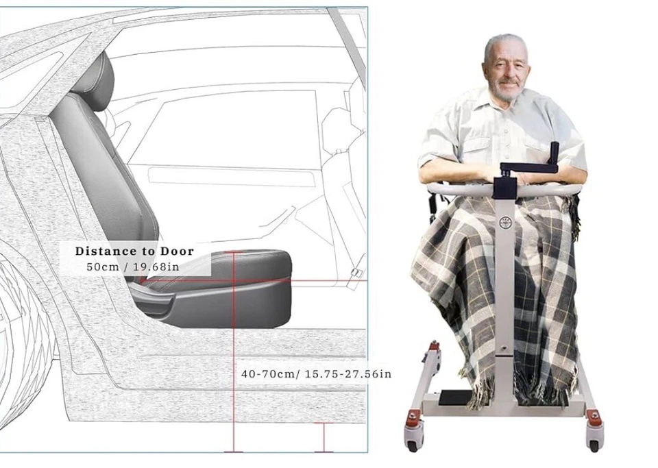 Patient lifting Wheelchair Hydraulic transfer chair   - Image 3 of 4