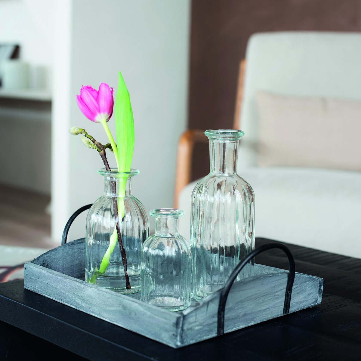 15x Mini Glas Vasen 9cm Väschen Set Kleine Blumenv Produktbild-Vorschau 10