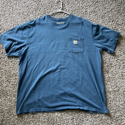 Carhartt Mens Original fit Blue Basic T Shirt - Size 2XL