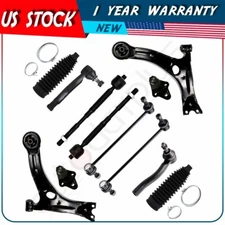 12Pcs Lower Control Arm Ball Joint Tie Rod Suspension Kit For 2003-2008 Corolla