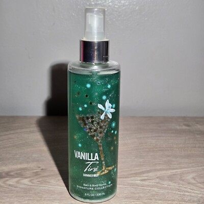 Bath & Body Works Vanilla Tini Shimmer Holiday Mist 8 oz Splash Discontinued