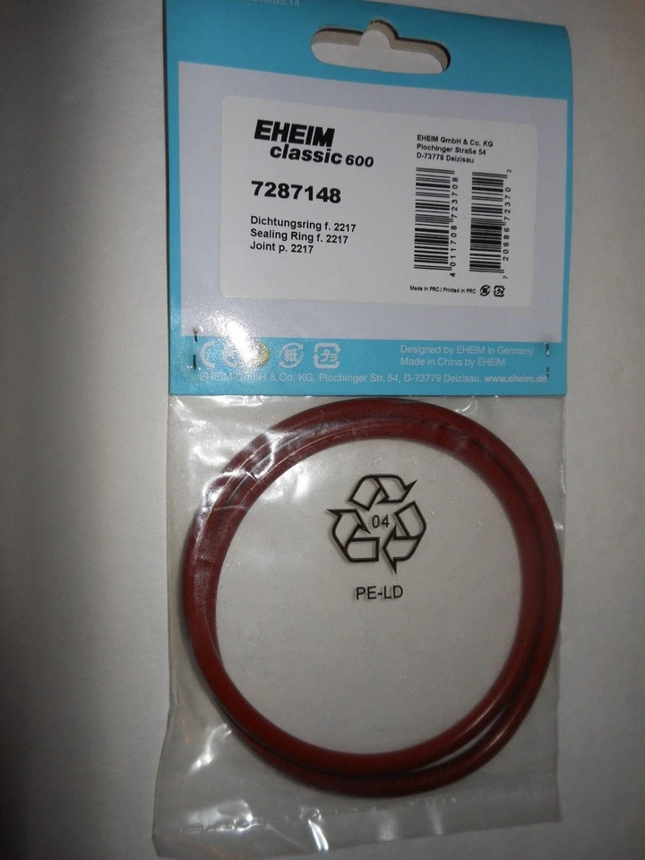 Eheim Cannister Filter O-Ring Gasket Classic 600 / 2217 Filter 7287148