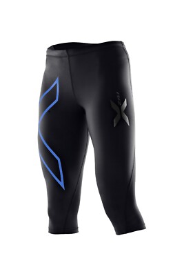 SUPER SALE | 2XU Womens Compression 3/4 Tights - Black/Blue