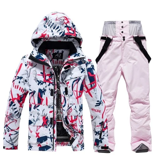 OFF WHITE Tuta da sci donna alta montagna impermeabile antivento snowboard colorata