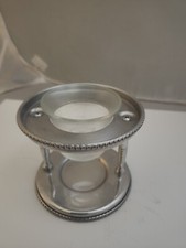 Vintage MCM / Art Deco Buenilum Aluminum & Glass Butter Chaffing Dish Unmarked