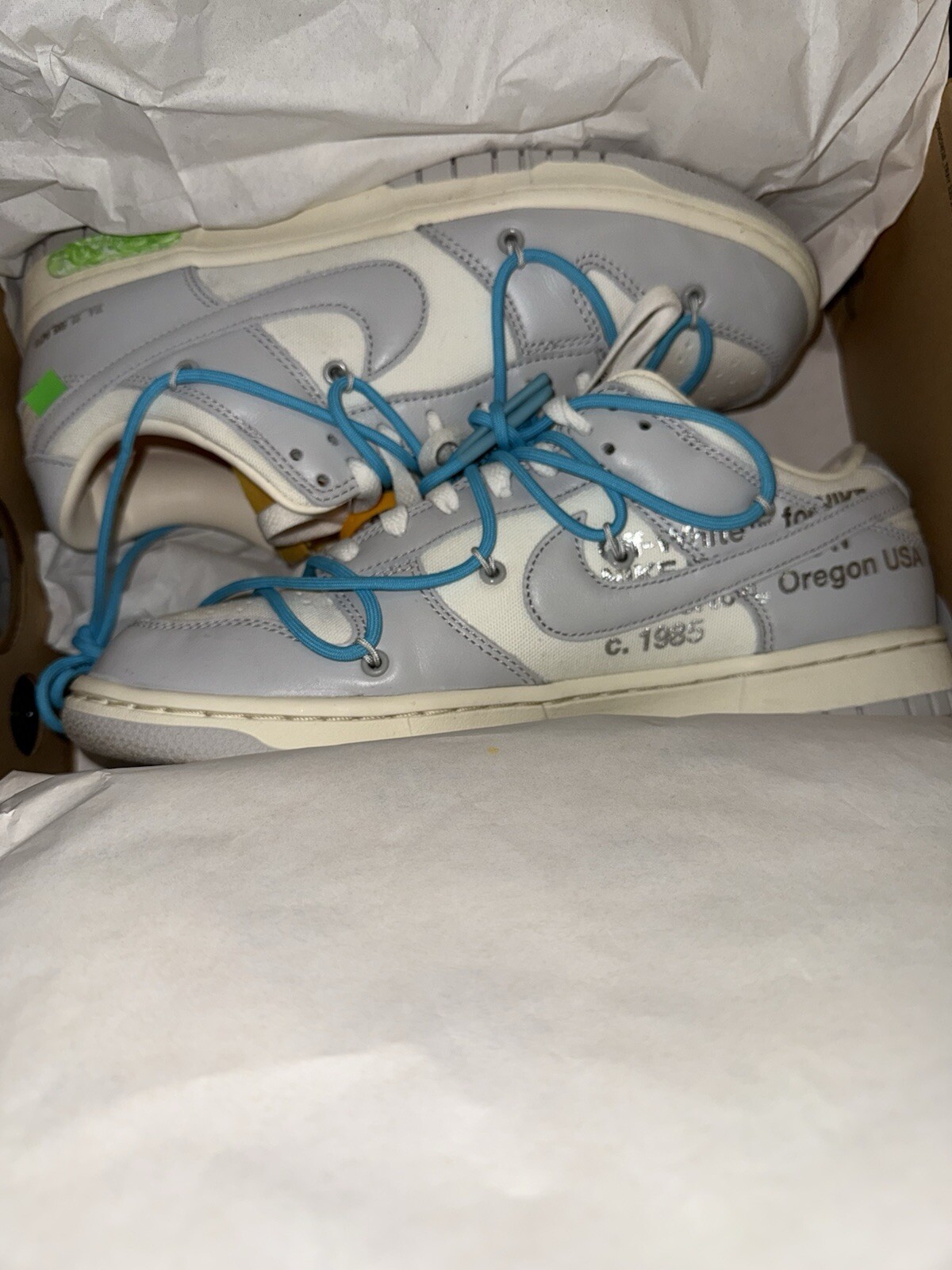 OFF WHITE X NIKE Taglia 9 Nike Off White x Dunk Low Lotto 02 di 50