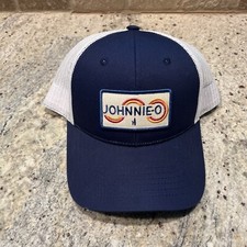 Johnnie O Trucker Hat Snap Back Cap Men OSFA Blue White Patch Logo Dad