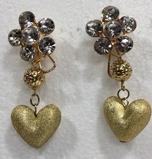 Boucles d'oreilles pendantes longue goutte cristal diamant style vintage lustre