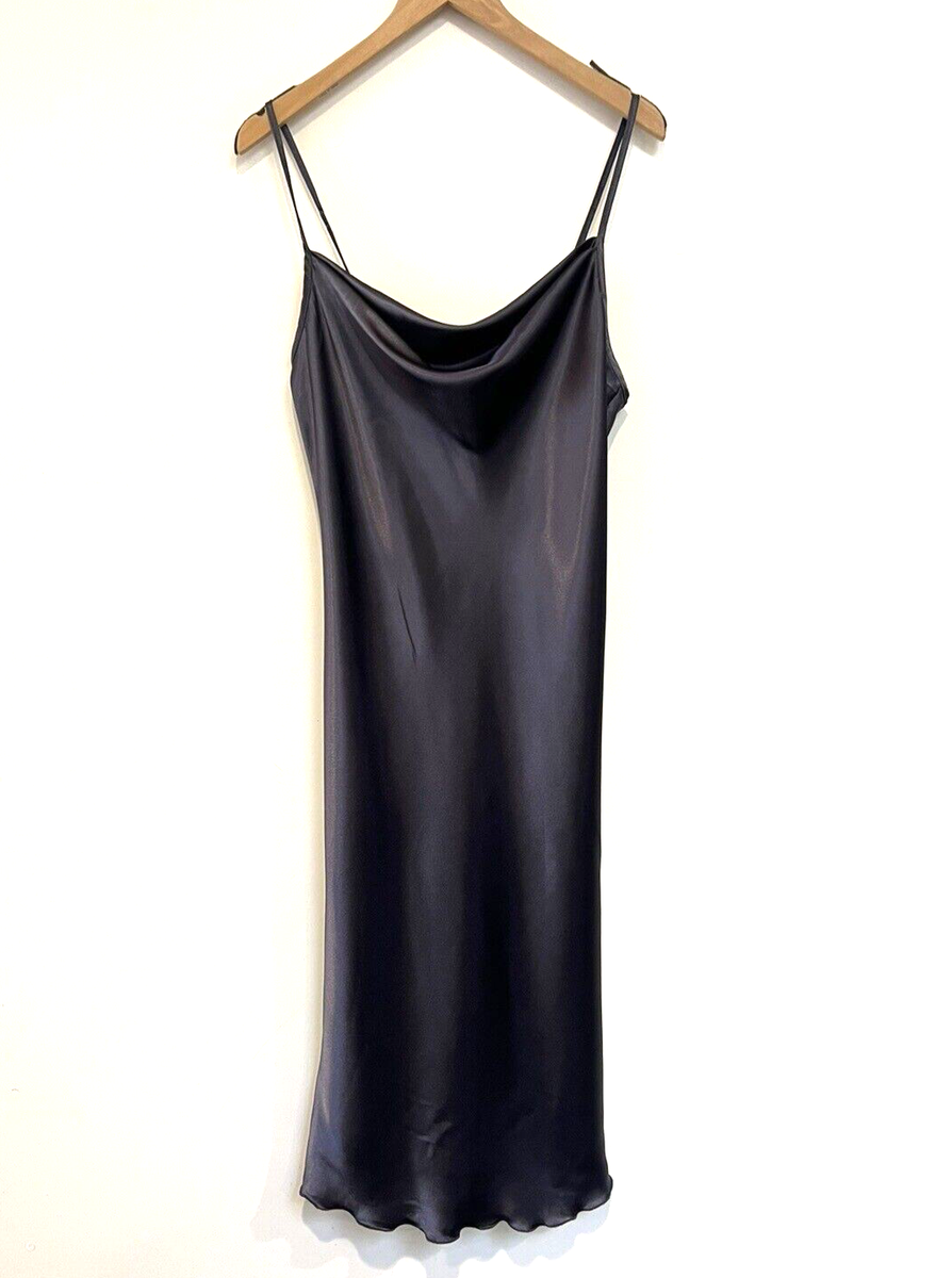 bebe bias satin slip dress Bebe Women's Drape Front Sleeveless Satin Midi Dress