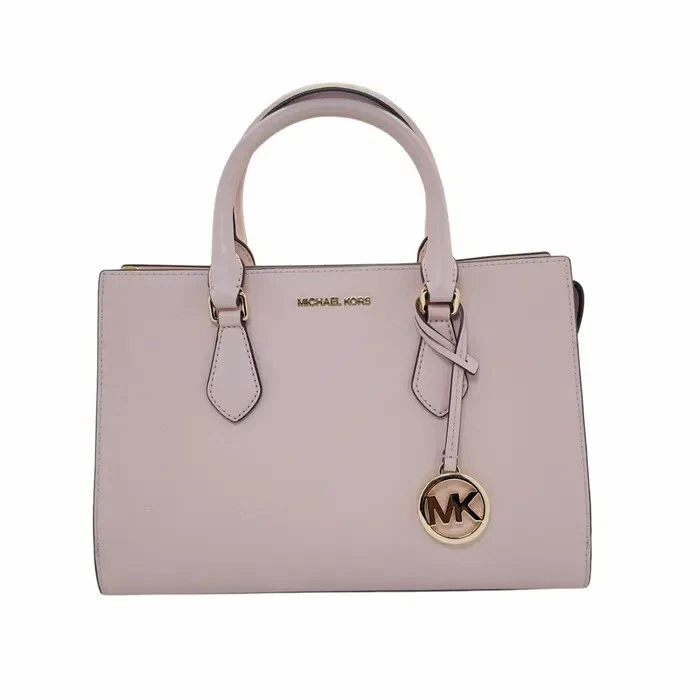 Michael Kors Sheila Medium Center Zip Crossbody Satchel Bag Powder Blush Pink - Image 4 of 4