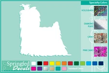 YORKSHIRE TERRIER Silhouette cut vinyl decal #1 car truck window Dog Sticker