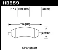 Hawk Performance HB559F.695-CJ HPS Disc Brake Pad