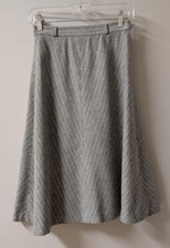 Evan Picone Vintage 60's Pure Wool Gray Pinstripe A-Line Skirt XS