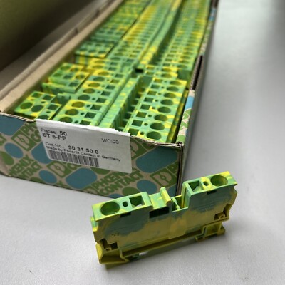 Phoenix Contact ST 6-PE; Packung a. 50 Stück 2-Leiter PE-Reihenklemmen; 6mm²