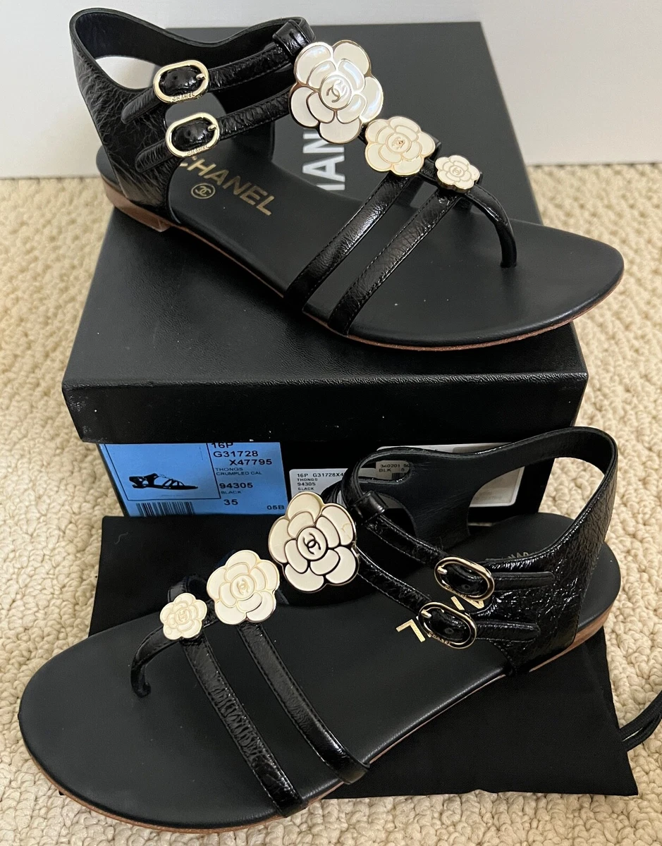 Chanel Black Sandals 37 - Gem