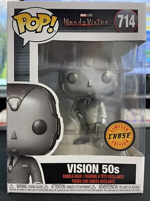 Funko Pop Marvel VISION 50s CHASE #714 Wandavision W/Protector