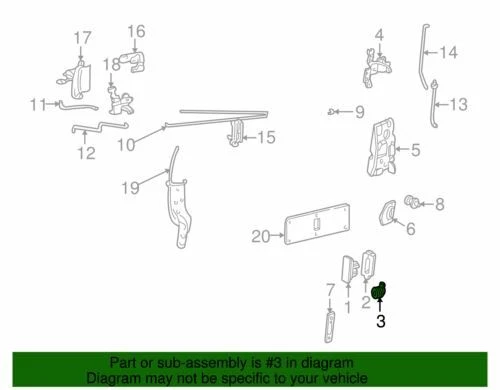 Cilindro de bloqueo de puerta genuino GM 1986-2001 Chevrolet Cadillac Oldsmobile 12502669 Foto 2 de 2