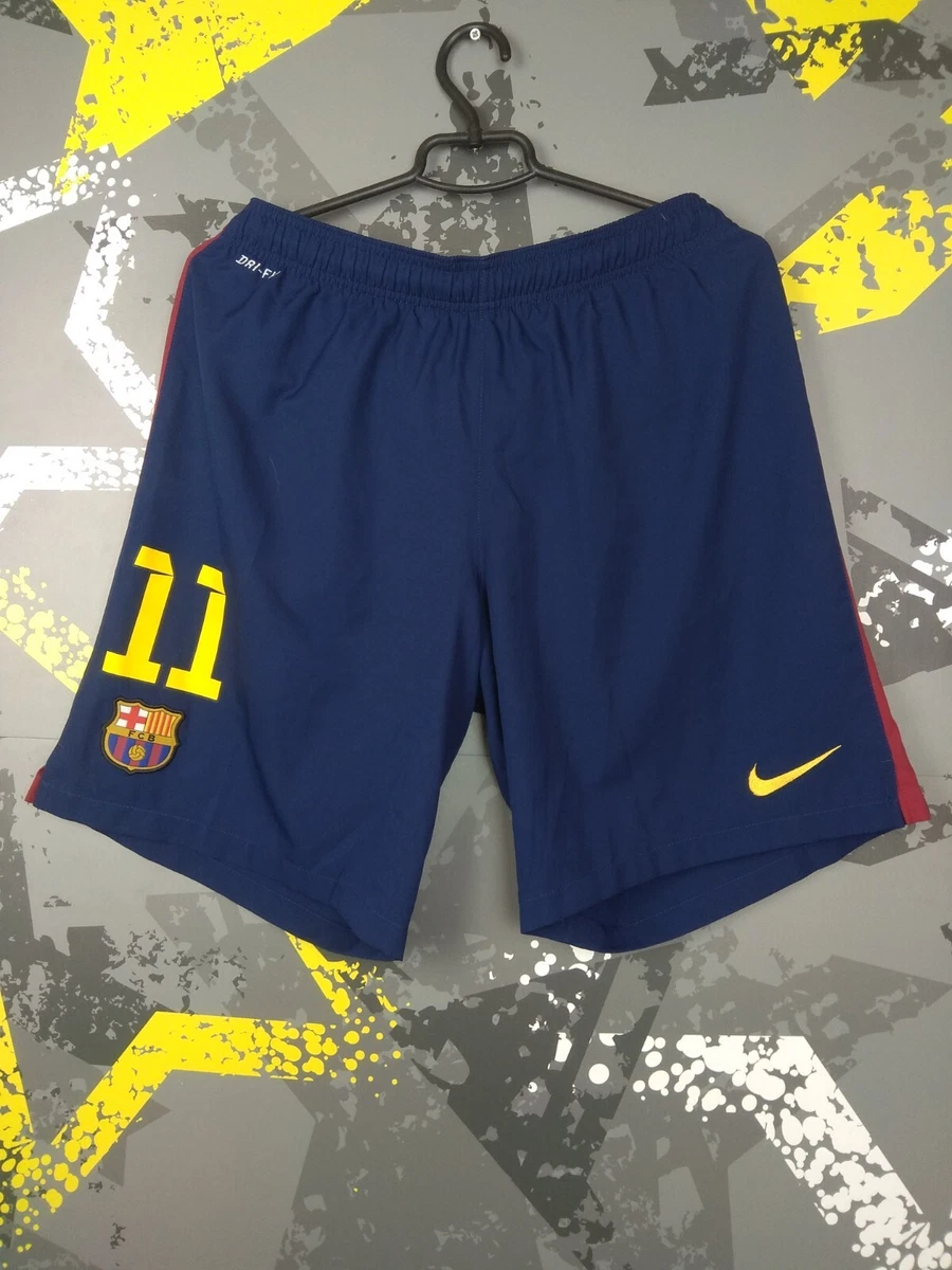 Neymar JR Barcelona Home Football Shorts Blue Nike Mens Size XL
